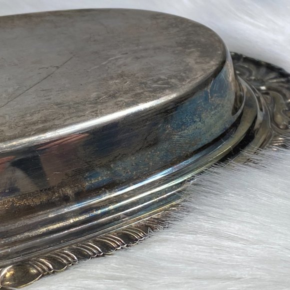 Vintage Dining Vintage Sheridan Silver Plate Butter Dish Tray